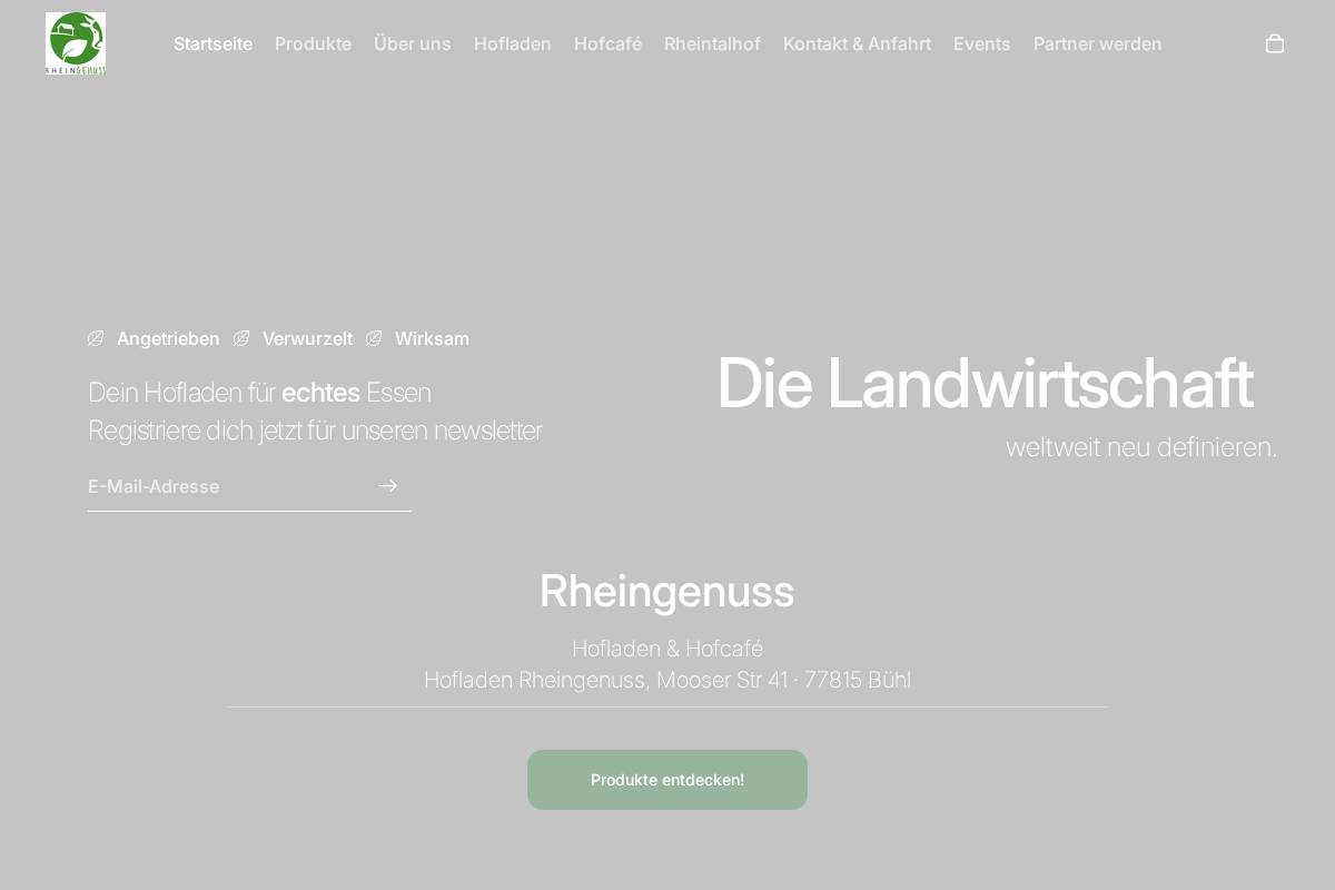 hofladen-rheingenuss.de homepage screenshot