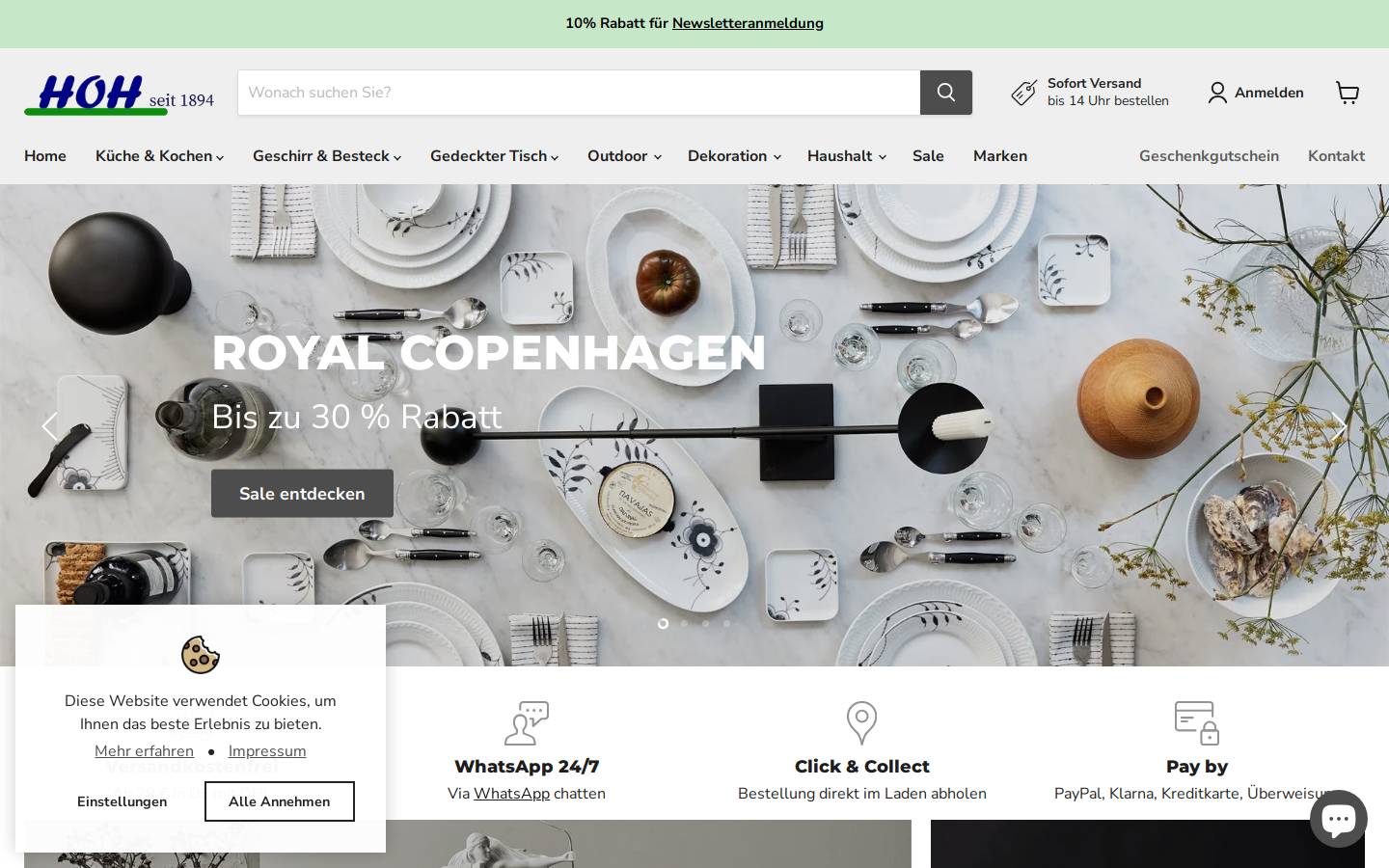 hoh-shop.com homepage screenshot