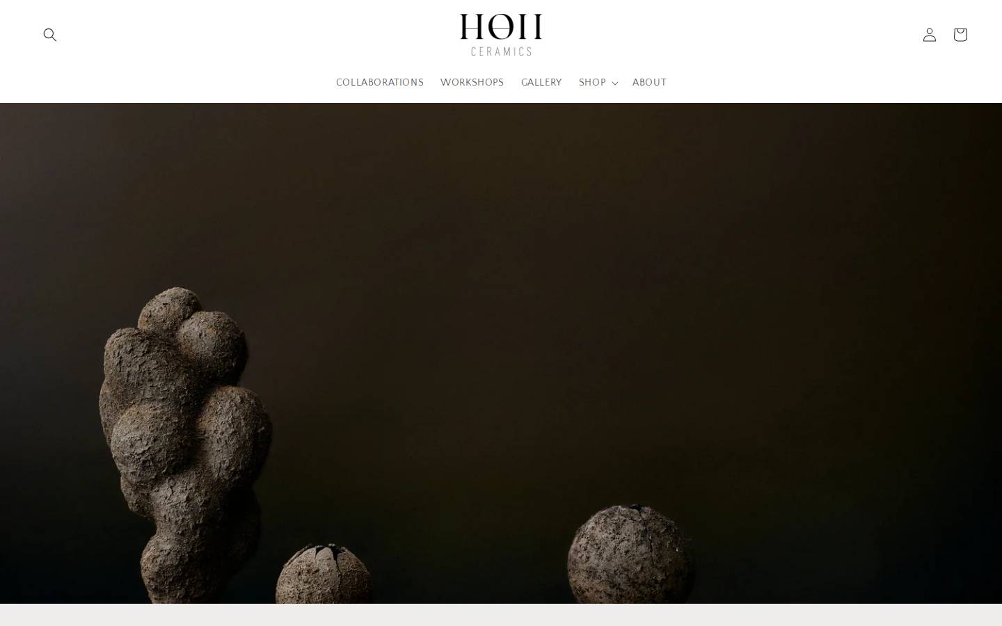 hoiiceramics.com homepage screenshot