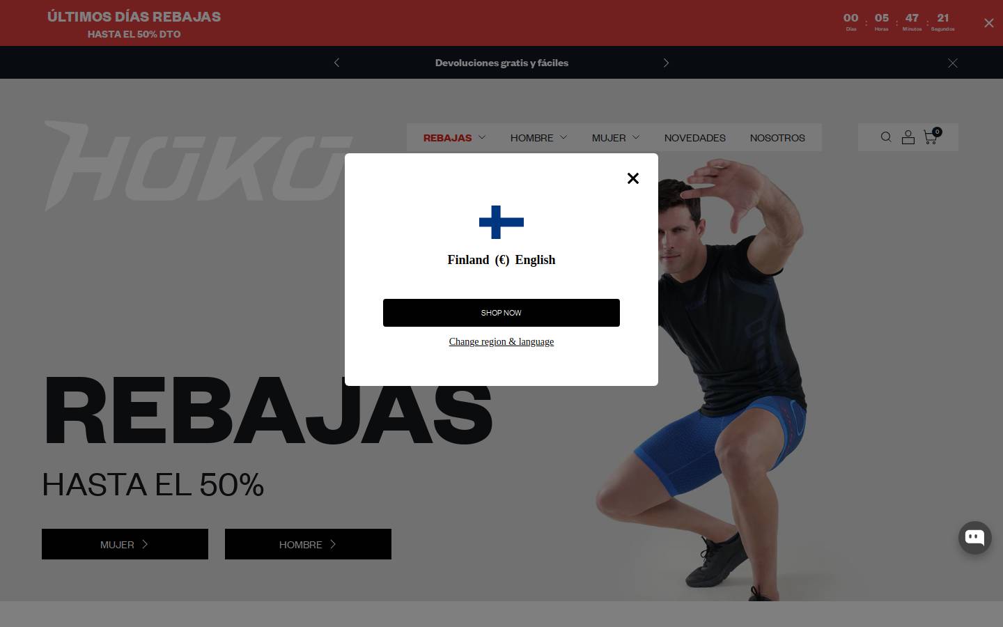 Hokosport homepage screenshot