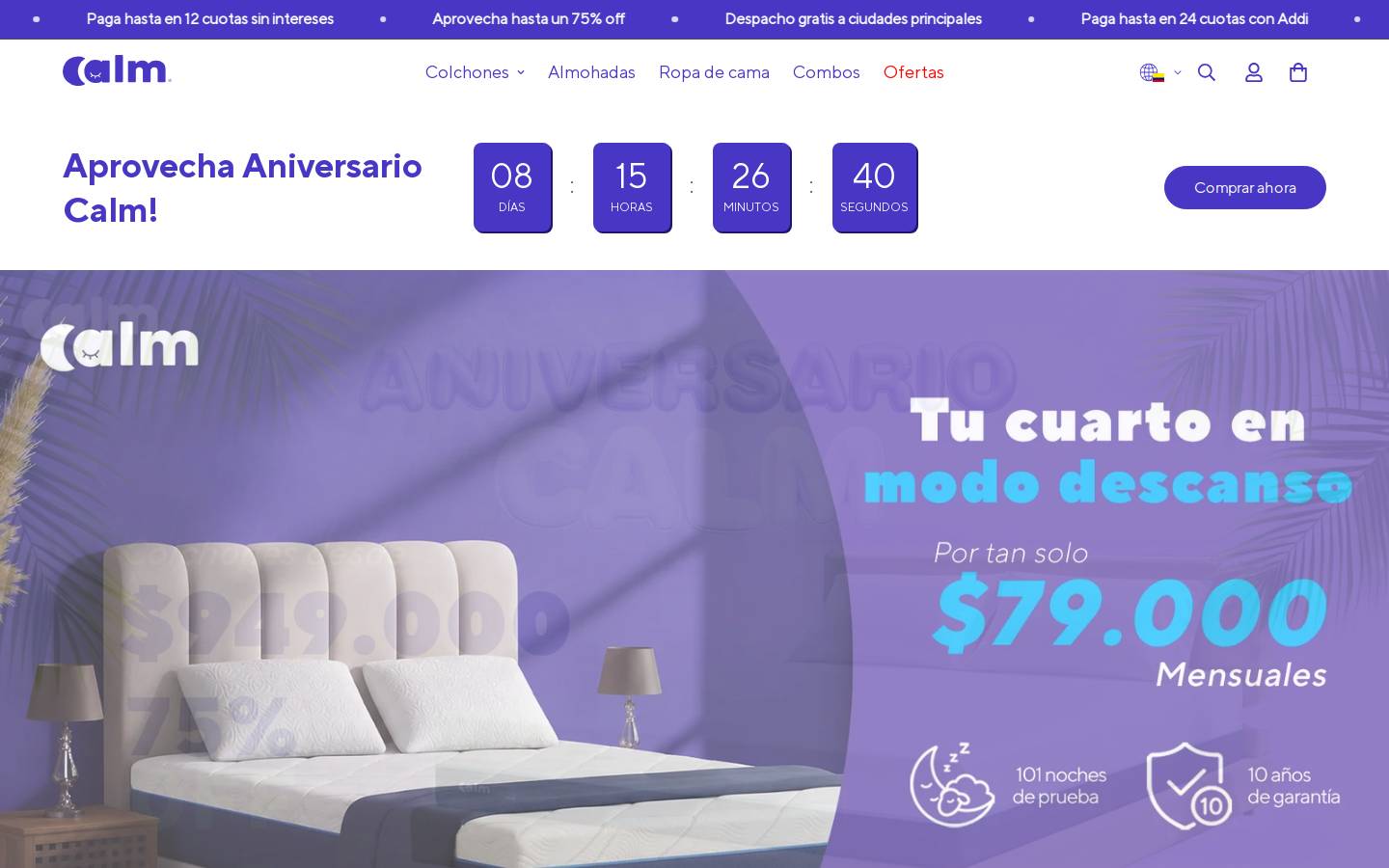 holacalm.co homepage screenshot