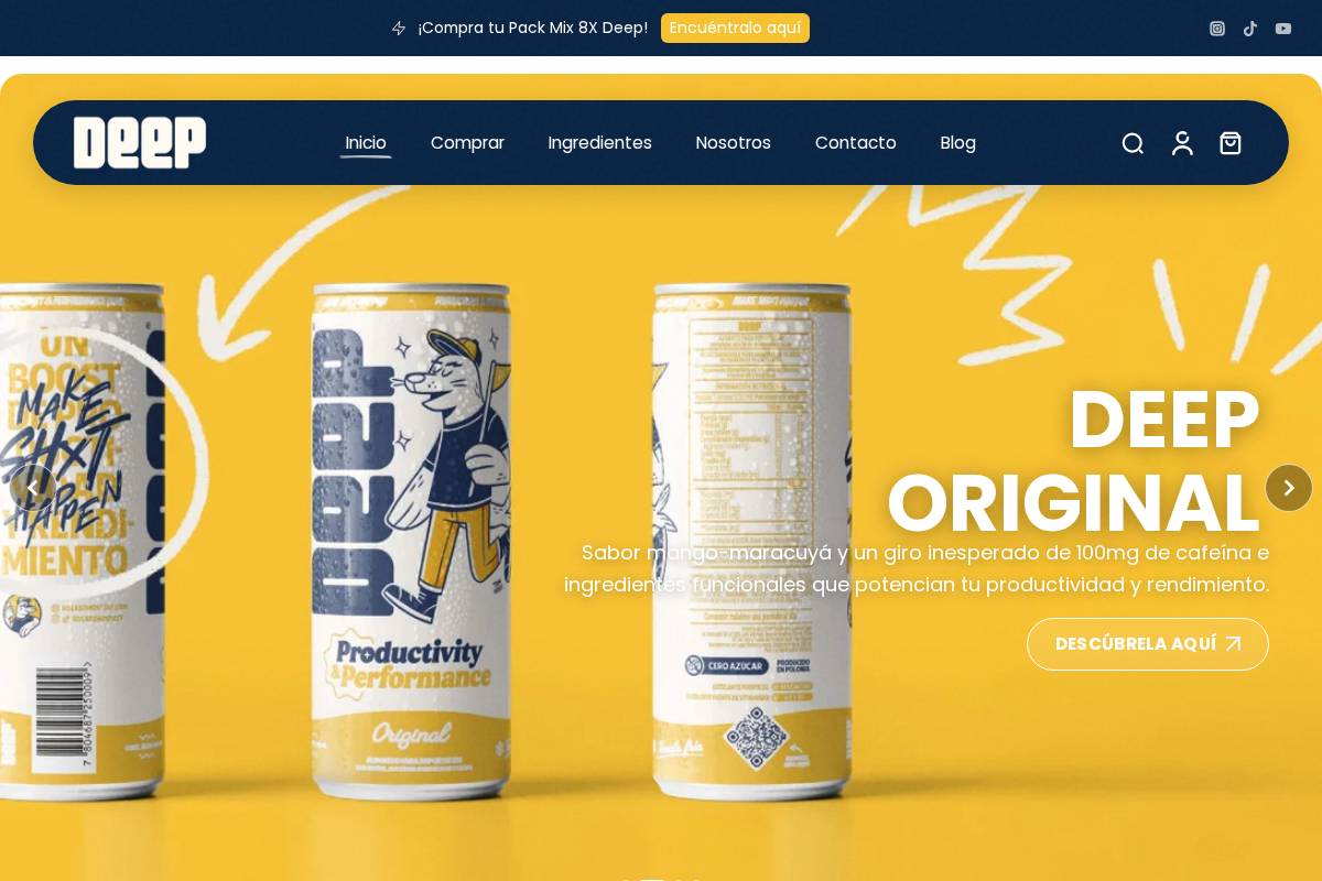 holasomosdeep.com homepage screenshot