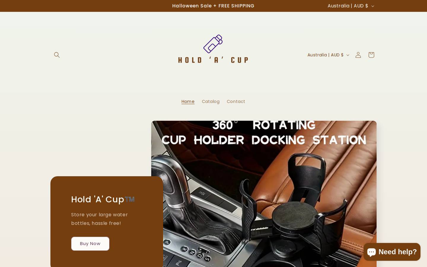holdacup.com homepage screenshot