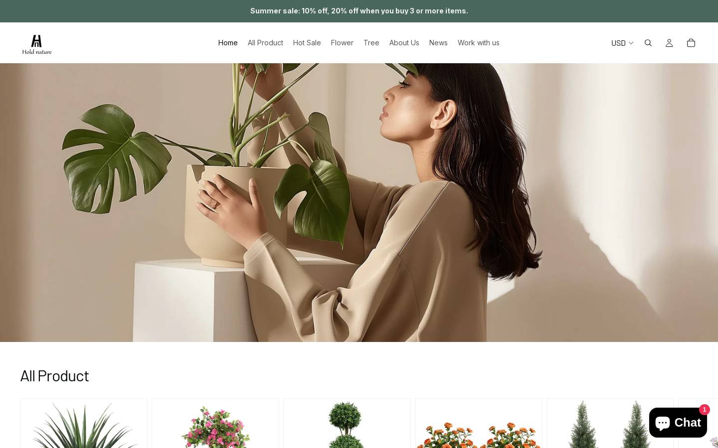 holdnature.com homepage screenshot