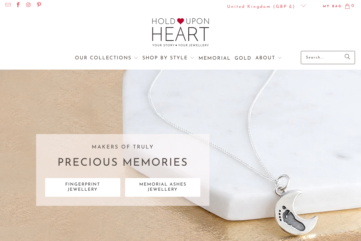 Hold upon Heart homepage screenshot