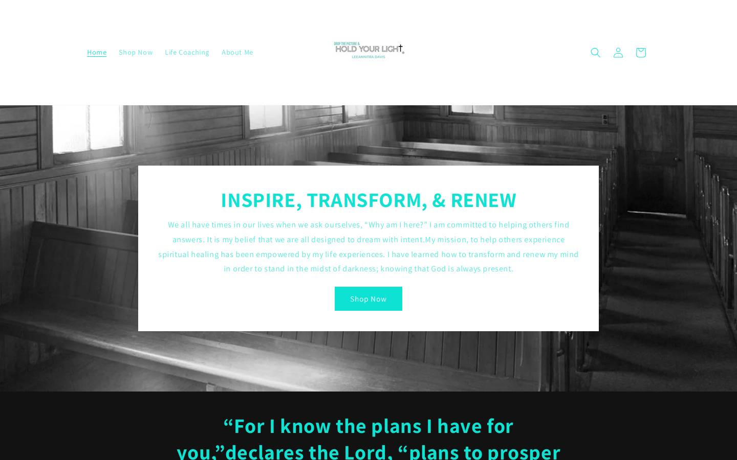 holdyourlight.com homepage screenshot