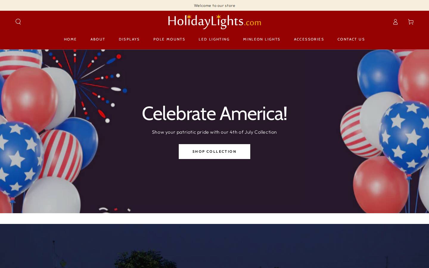holidaylights.com homepage screenshot