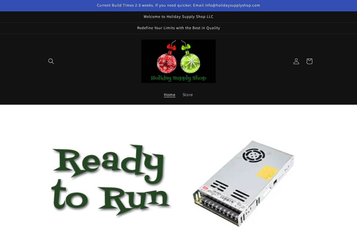 holidaysupplyshop.com homepage screenshot