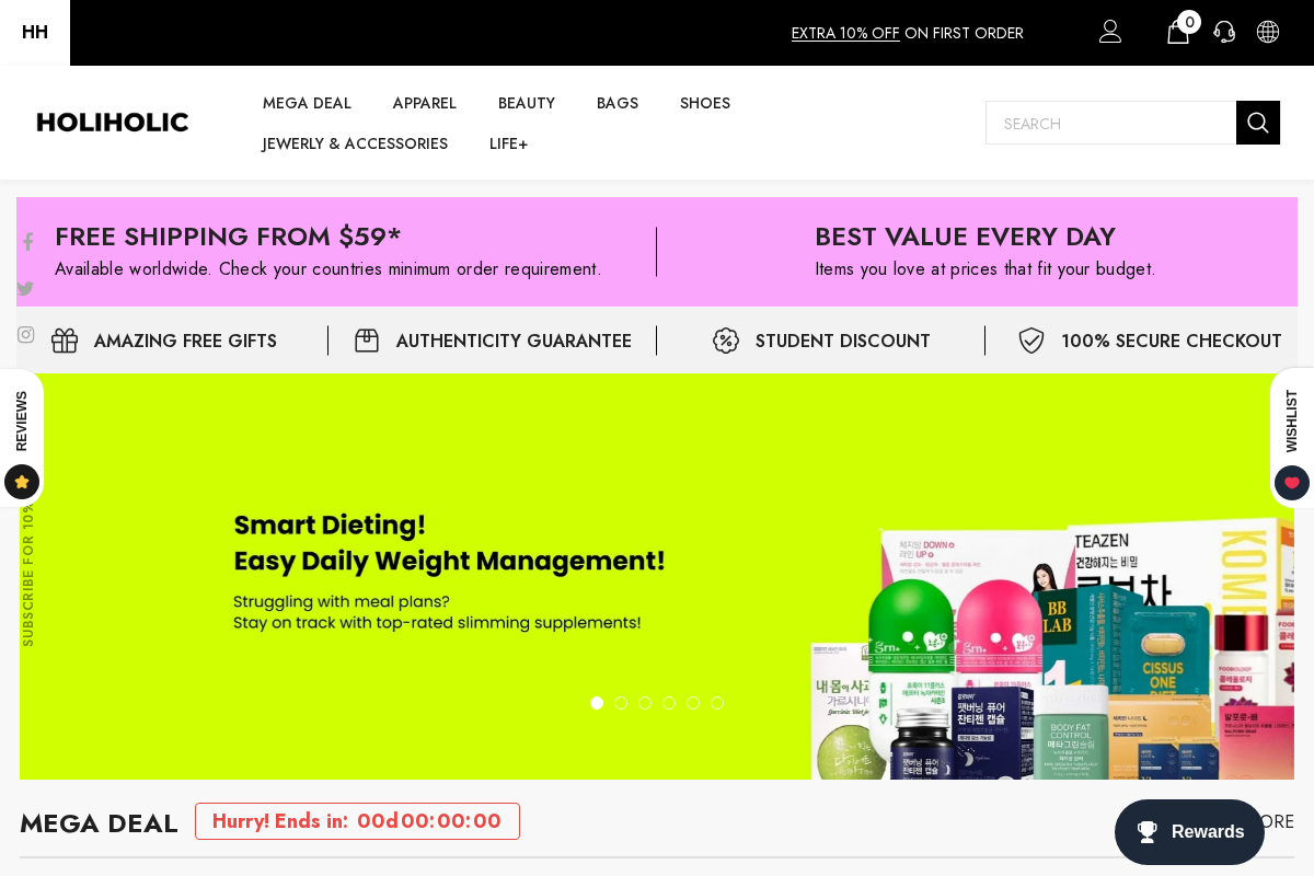 HOLIHOLIC homepage screenshot