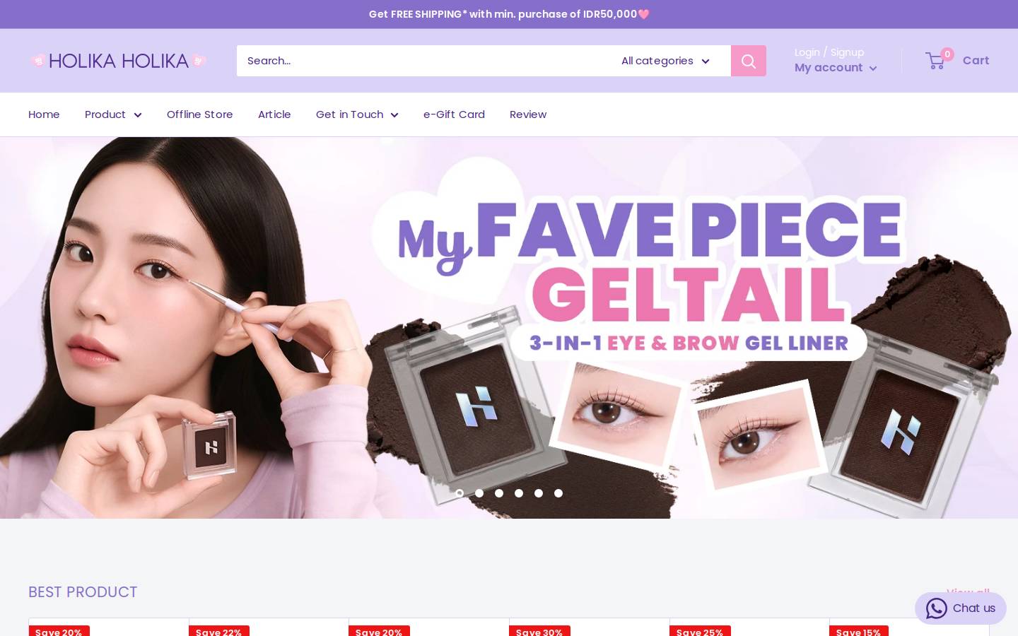 holikaholika.co.id homepage screenshot