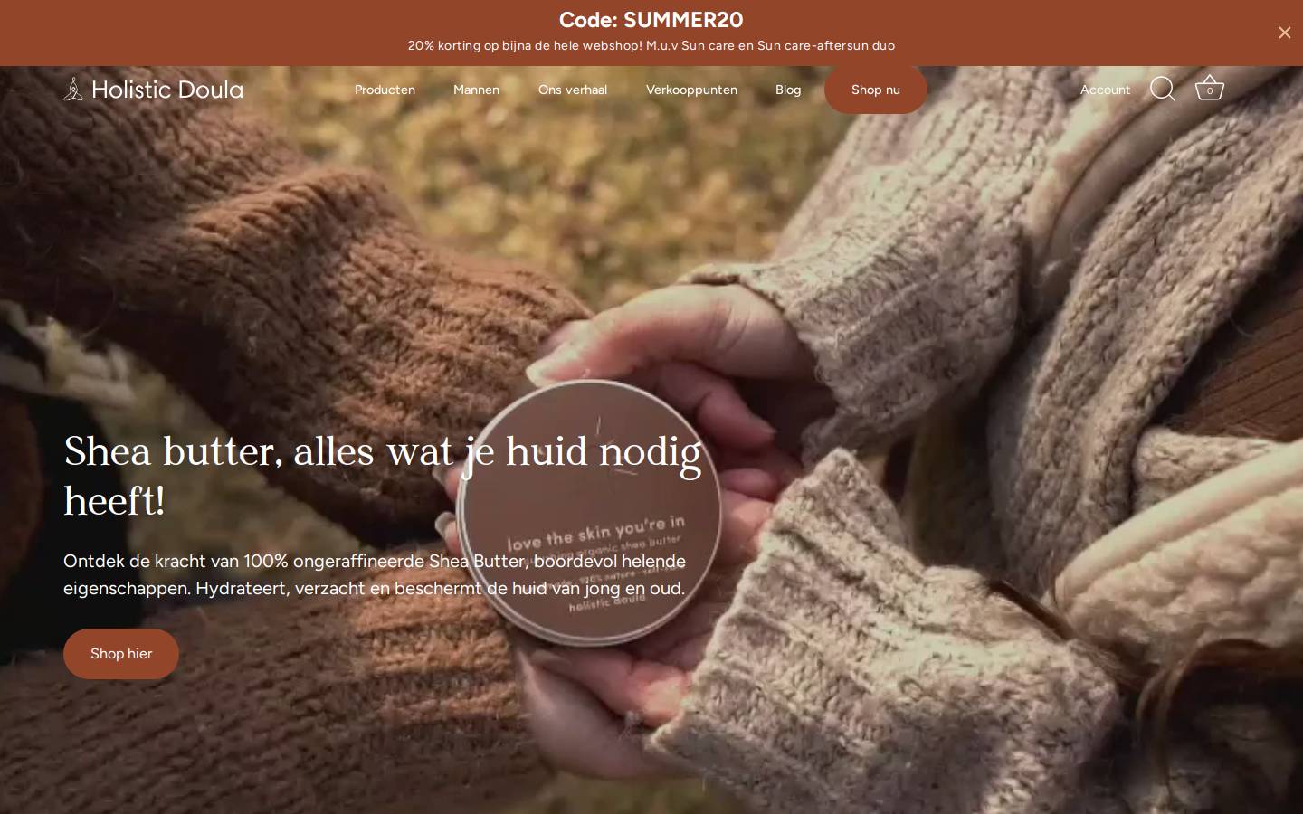Holisticdoula homepage screenshot