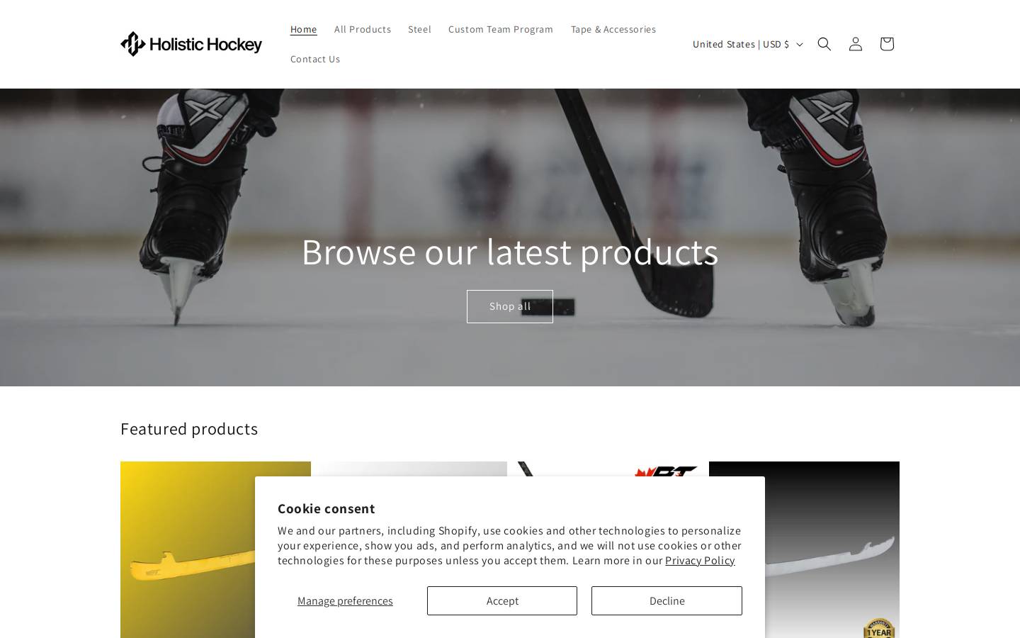 holistichockey.com homepage screenshot