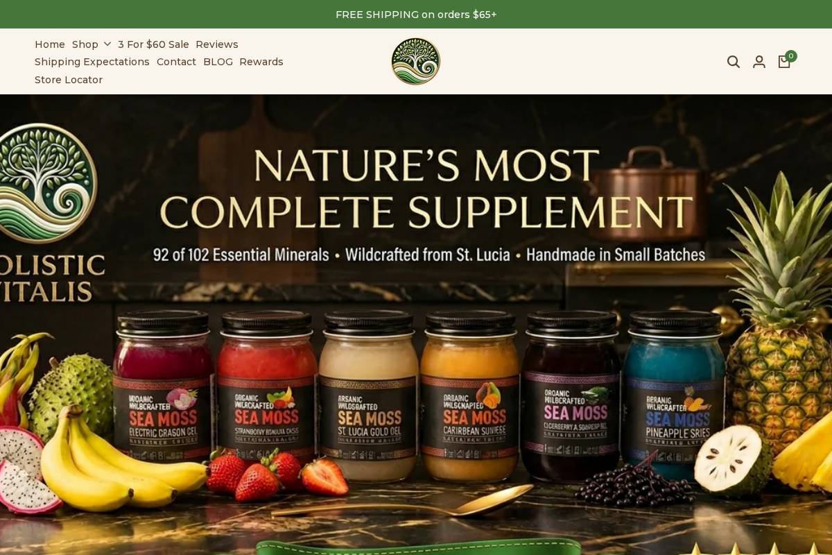 Holisticvitalis homepage screenshot