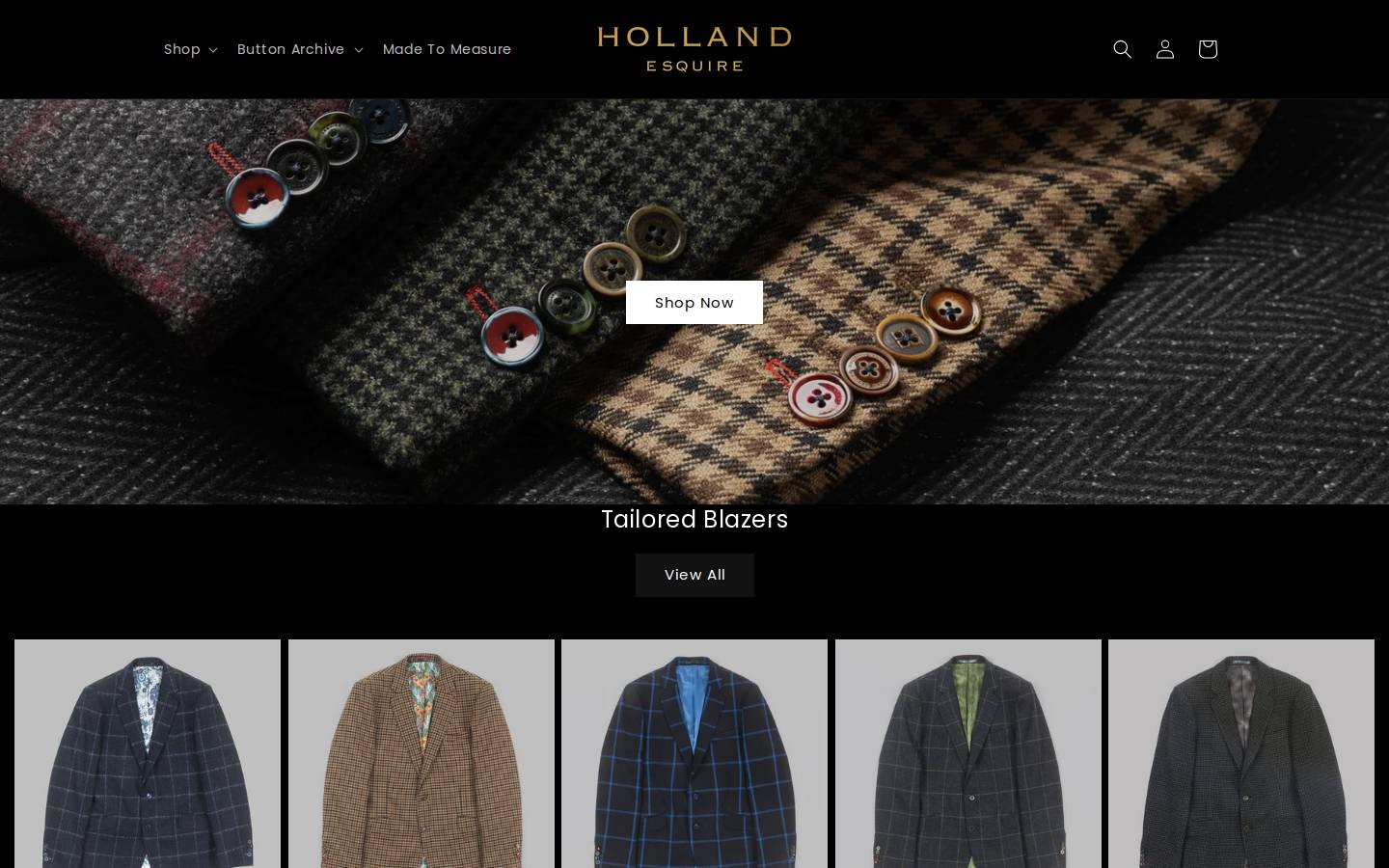 hollandesquire.com homepage screenshot