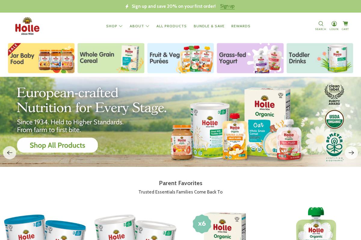 holleusa.com homepage screenshot