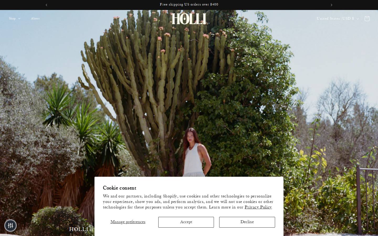 holli.studio homepage screenshot
