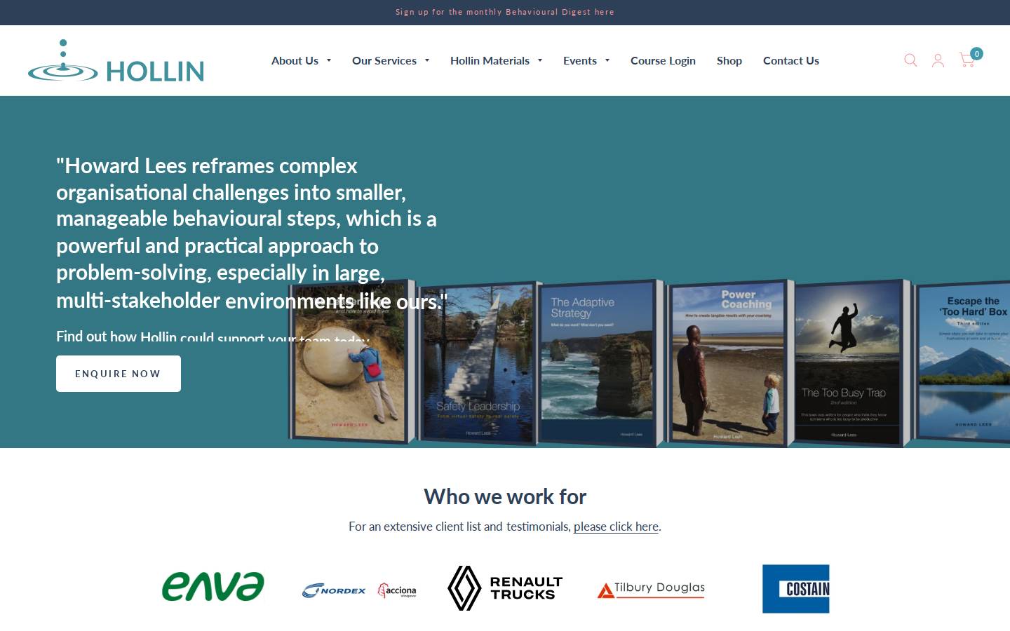 hollinconsulting.co.uk homepage screenshot