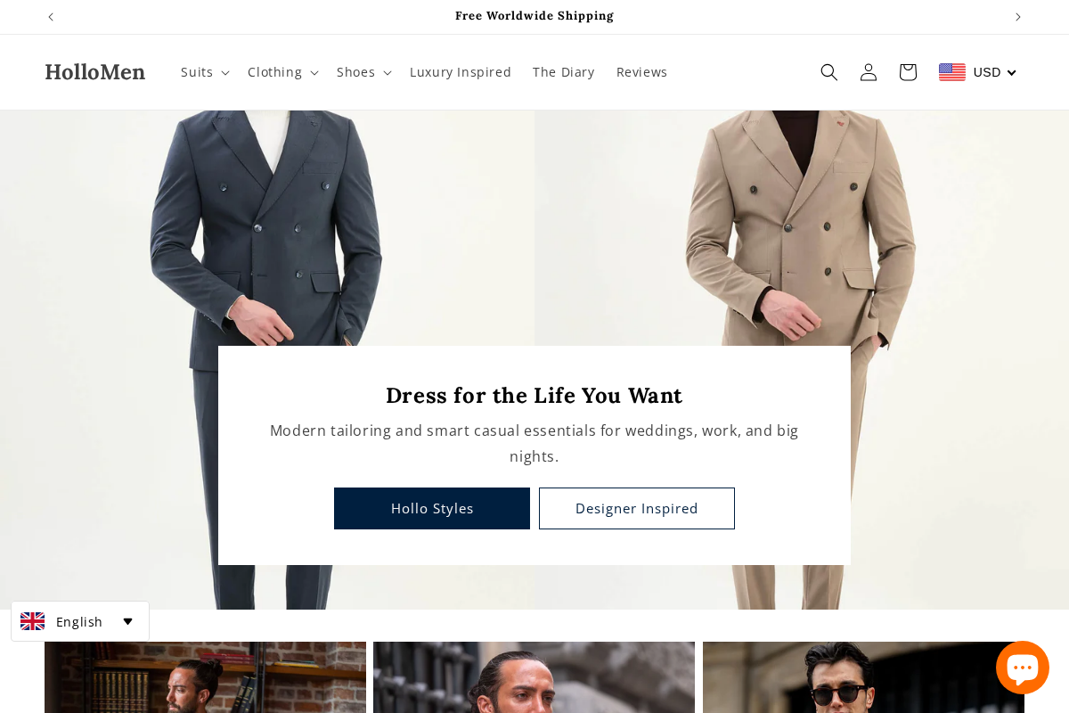 Hollomen homepage screenshot