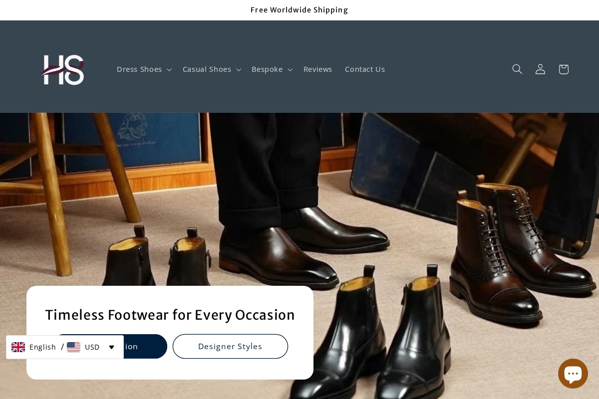 Hollo Shoe homepage screenshot