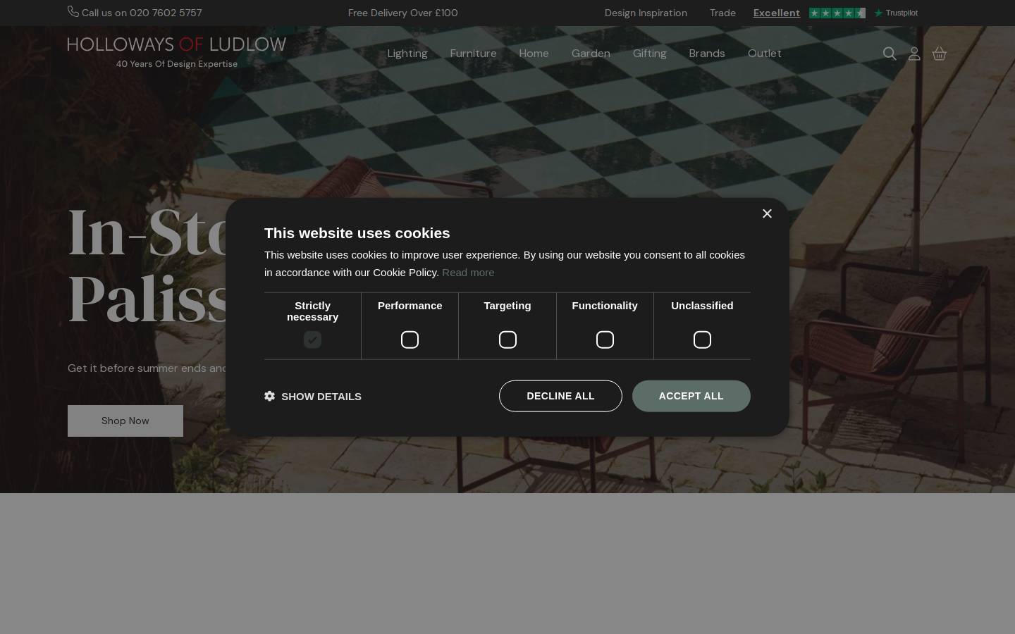 Holloways of Ludlow homepage screenshot
