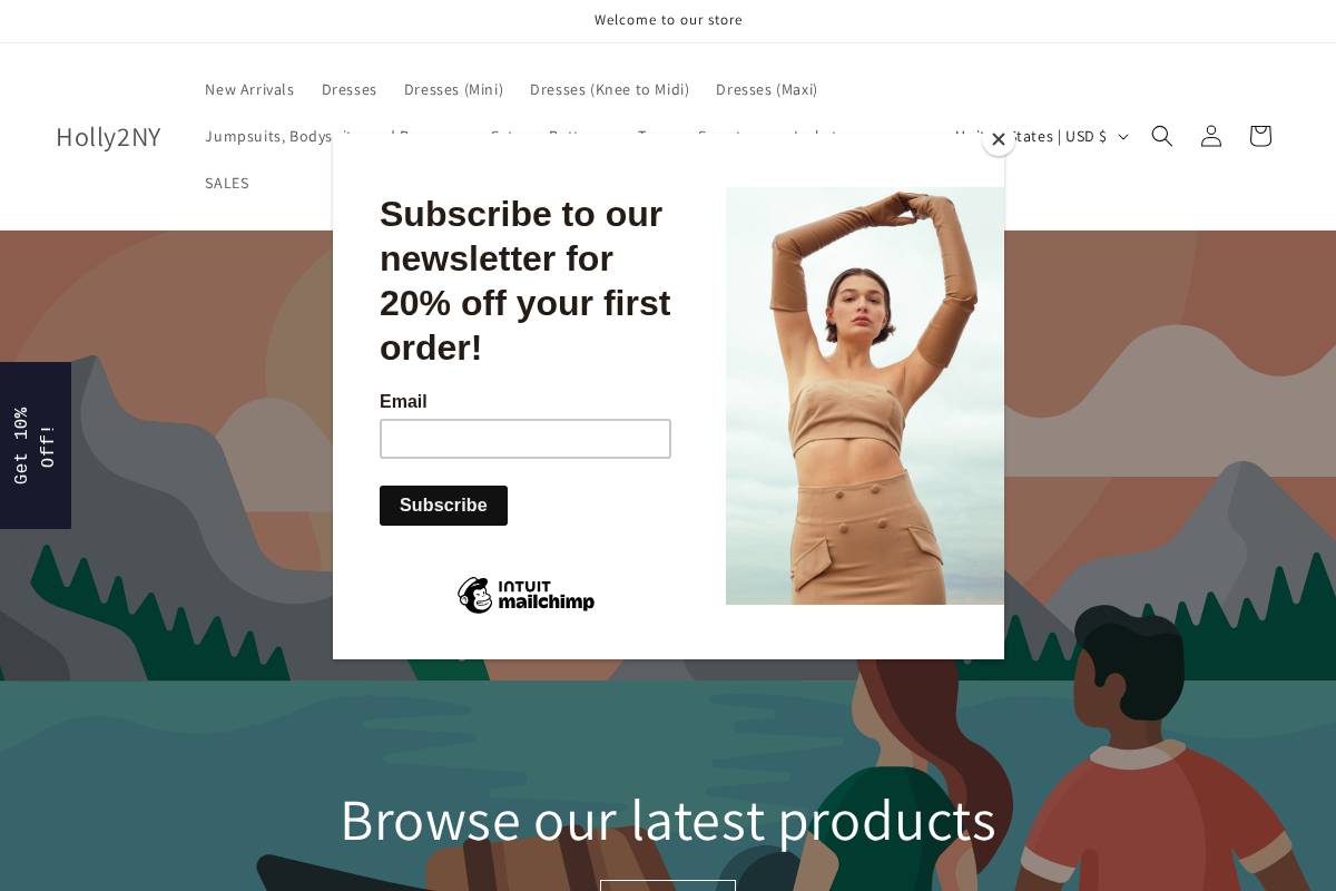 holly2ny.com homepage screenshot