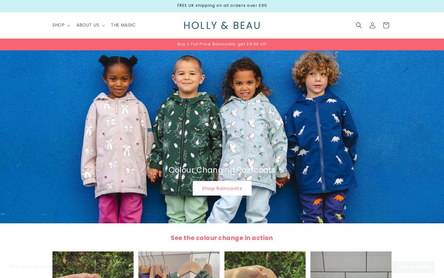 Holly & Beau homepage screenshot