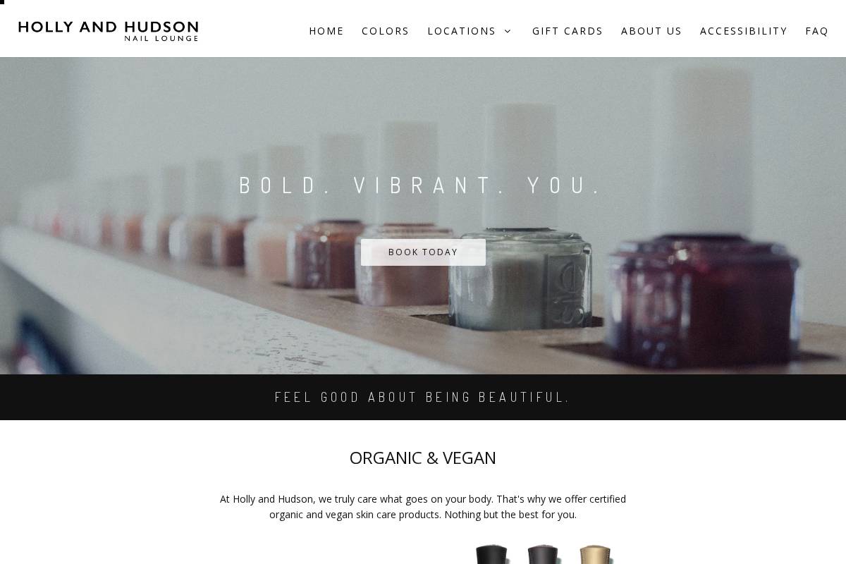 hollyandhudson.com homepage screenshot