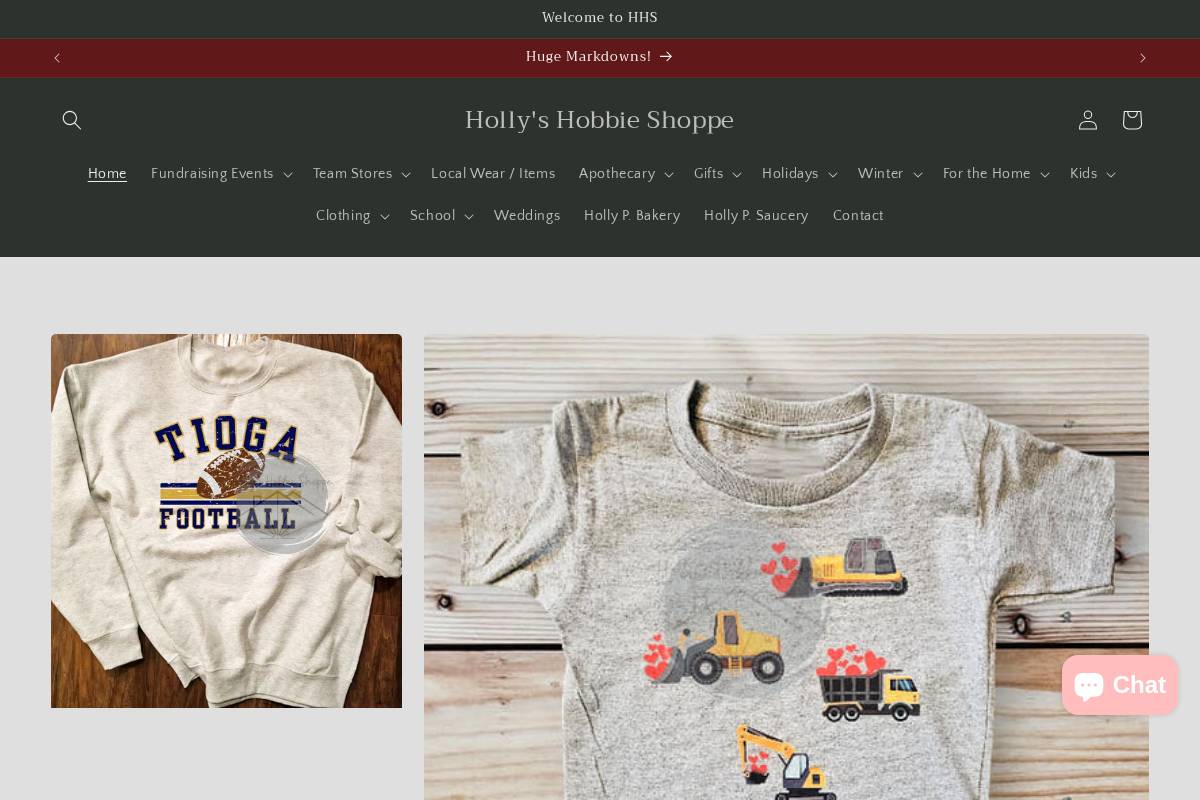 hollyshobbieshoppe.com homepage screenshot