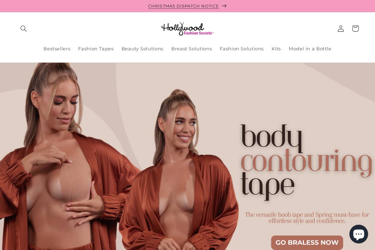 hollywoodfashionsecrets.co.uk homepage screenshot