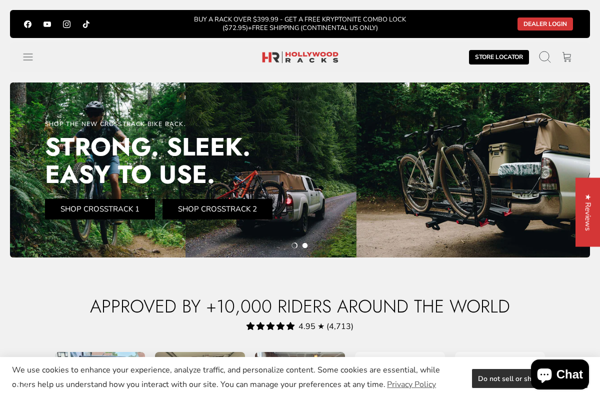 Hollywood Racks homepage screenshot