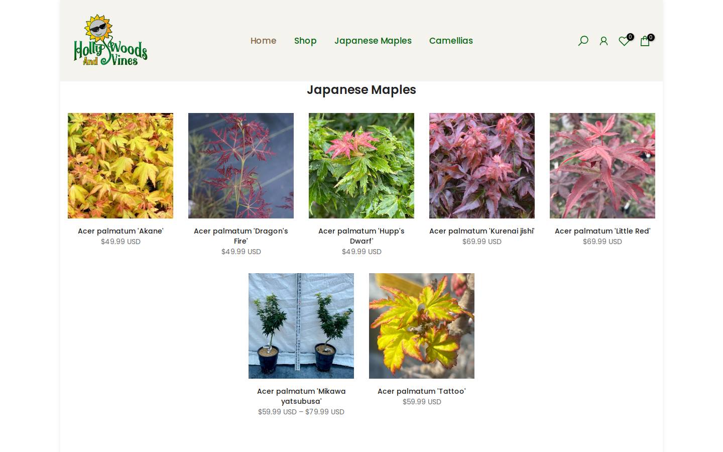 hollywoodsandvines.com homepage screenshot