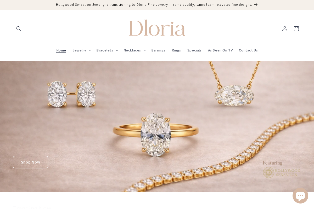 Dloria Fine Jewelry homepage screenshot