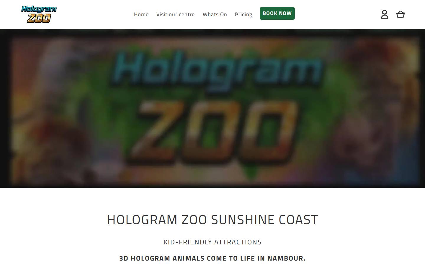 hologramzoosunshinecoast.com.au homepage screenshot