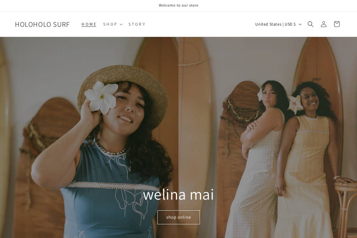 holoholosurf.com homepage screenshot