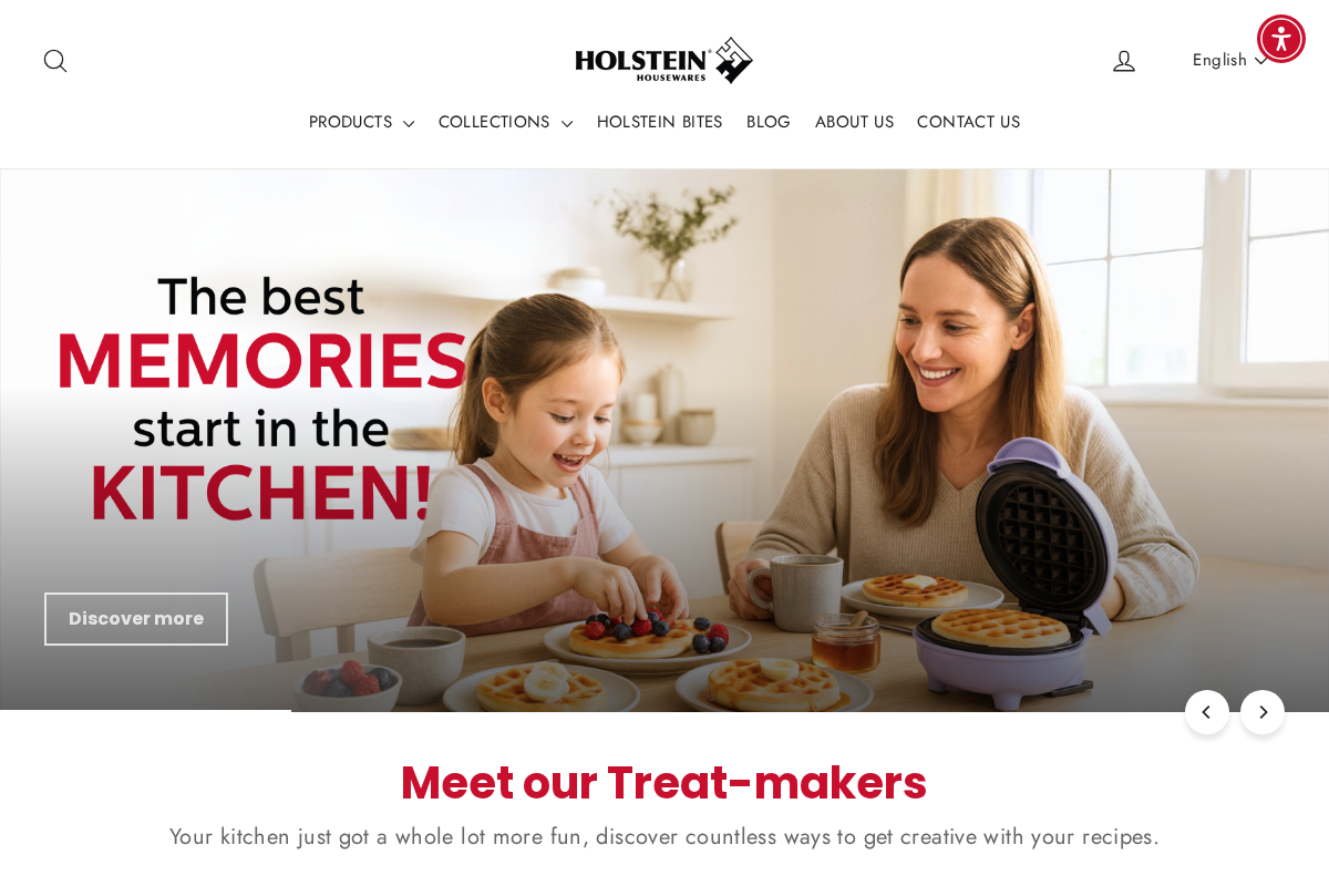 Holstein Housewares homepage screenshot