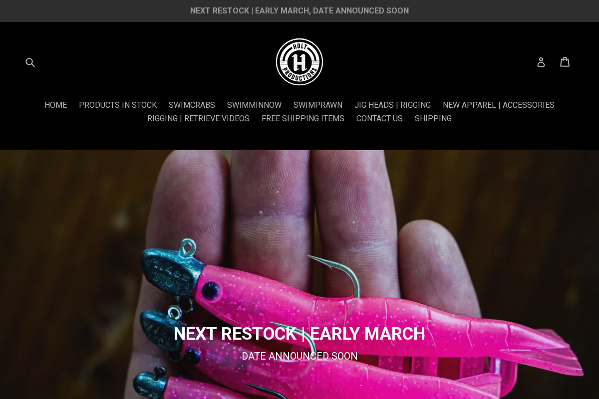 Holt Productions homepage screenshot