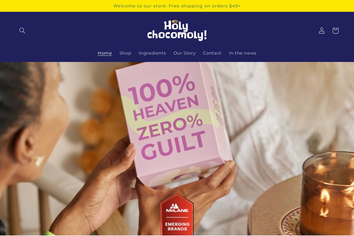 holychocomoly.com homepage screenshot