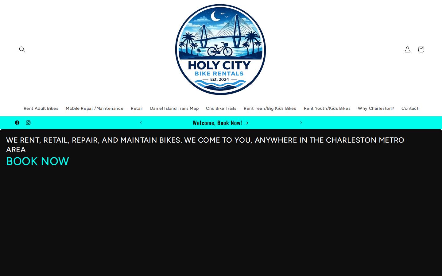 holycitybikes.com homepage screenshot