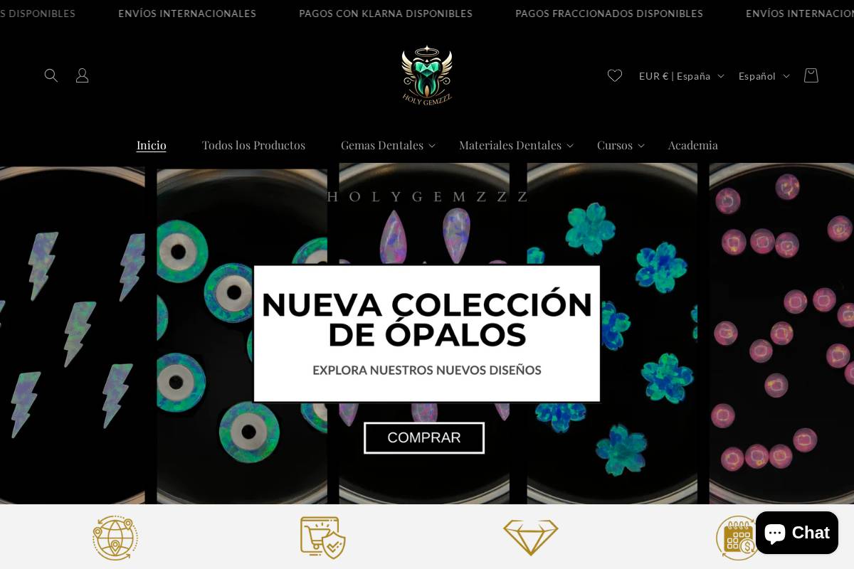 holygemzzz.com homepage screenshot