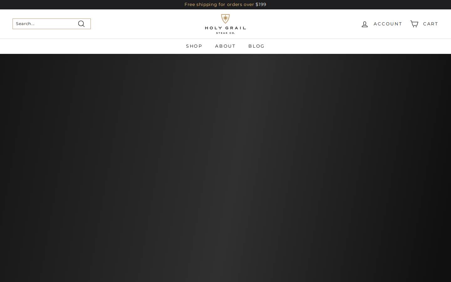 Holy Grail Steak Co. homepage screenshot