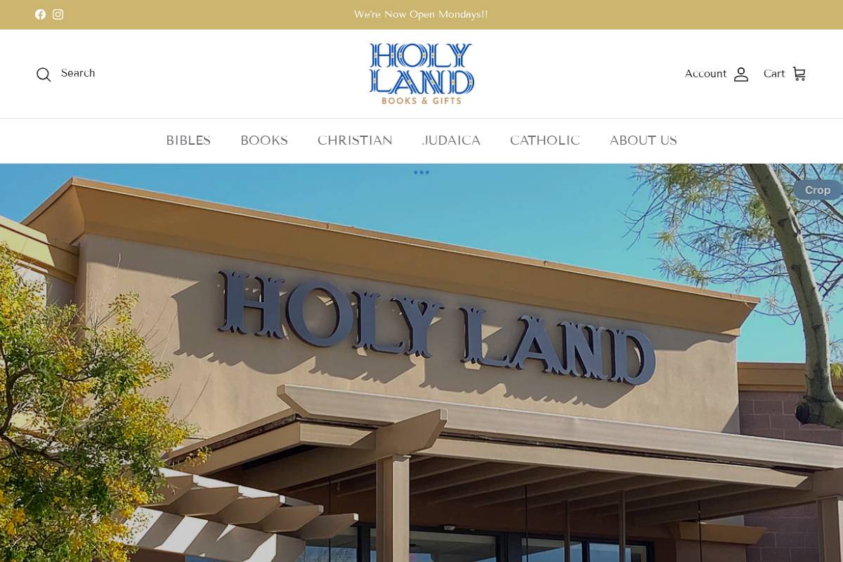 holylandbooks.com homepage screenshot