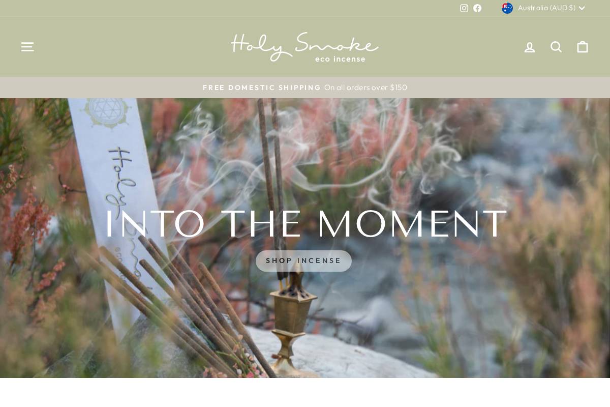 holysmokeecoincense.com.au homepage screenshot