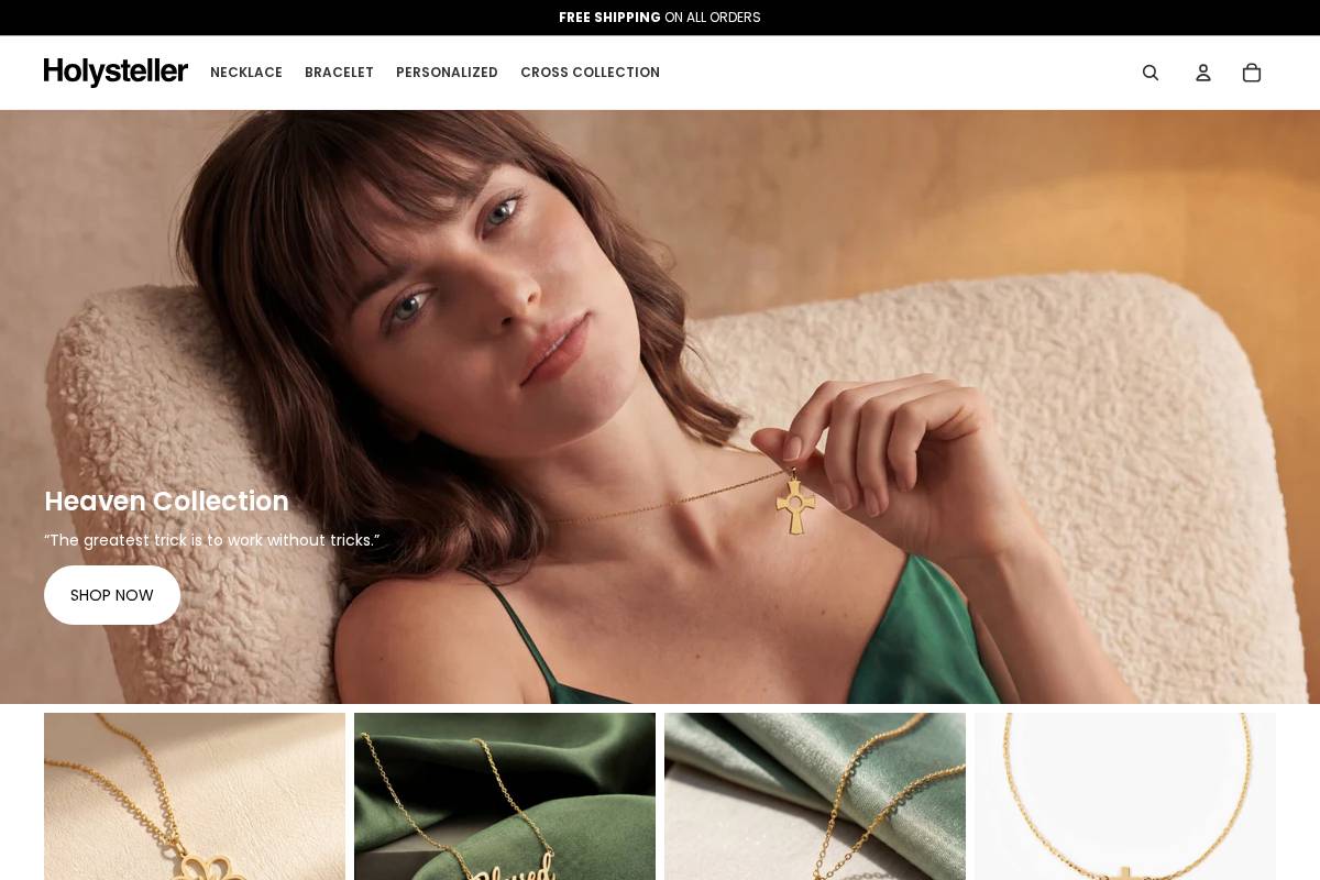 Holysteller homepage screenshot