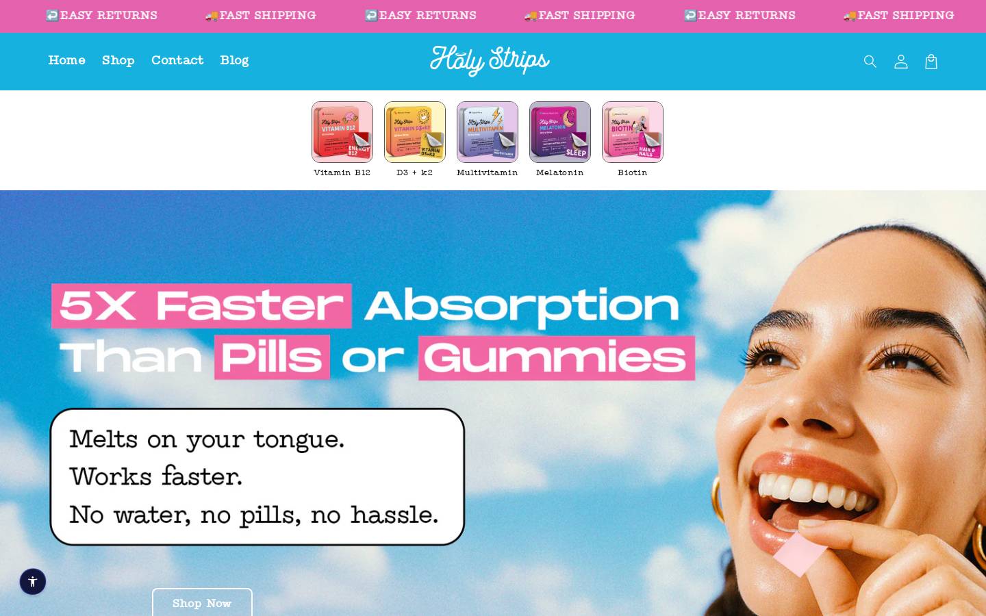 holystrips.com homepage screenshot