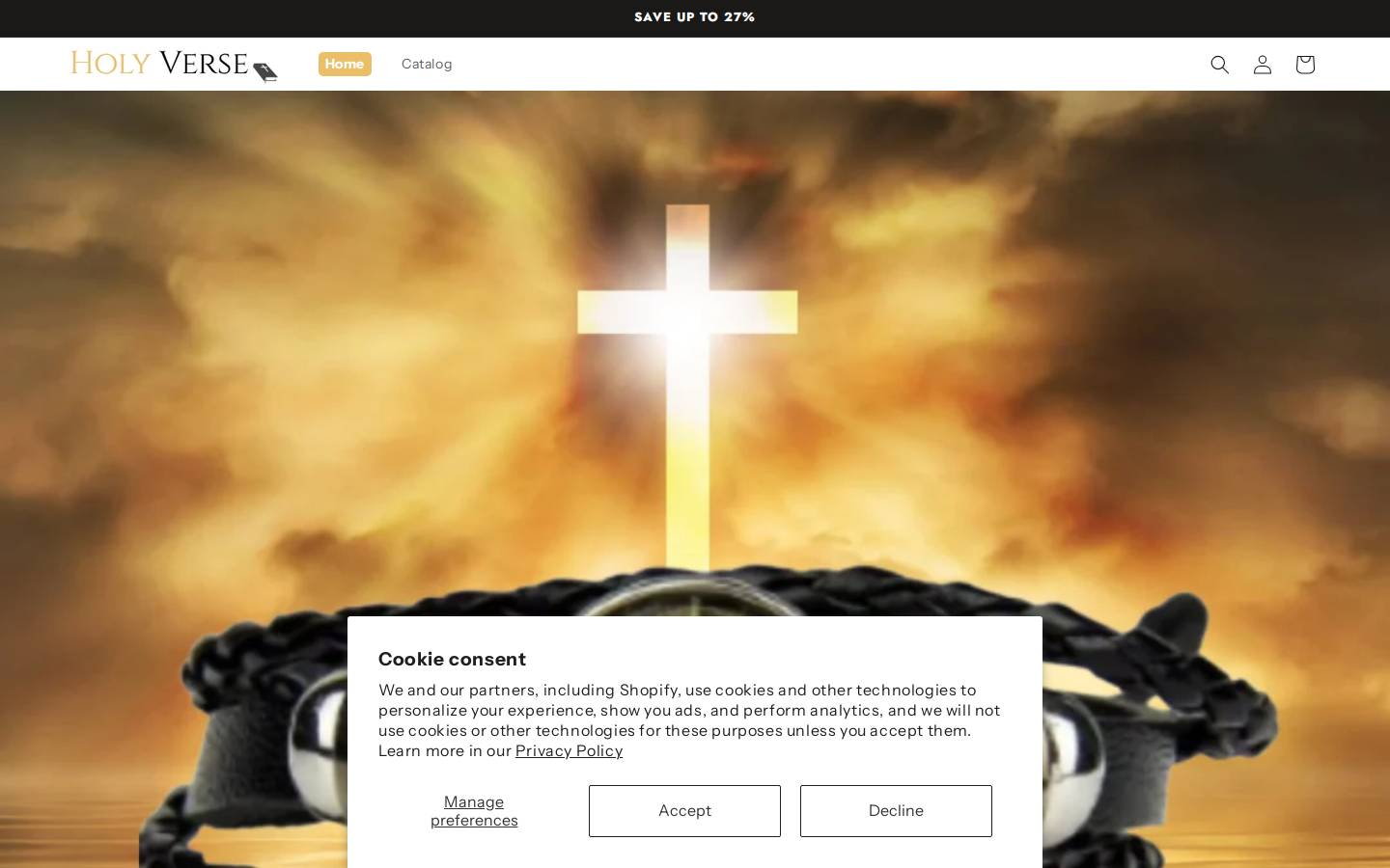 holyverse.store homepage screenshot