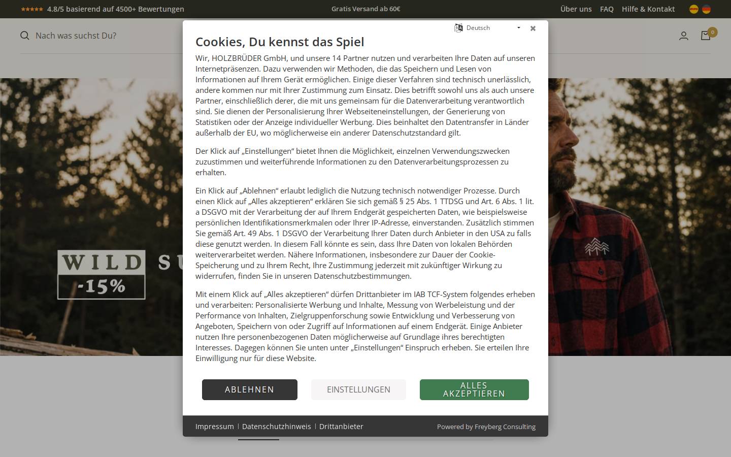Holz Brueder homepage screenshot