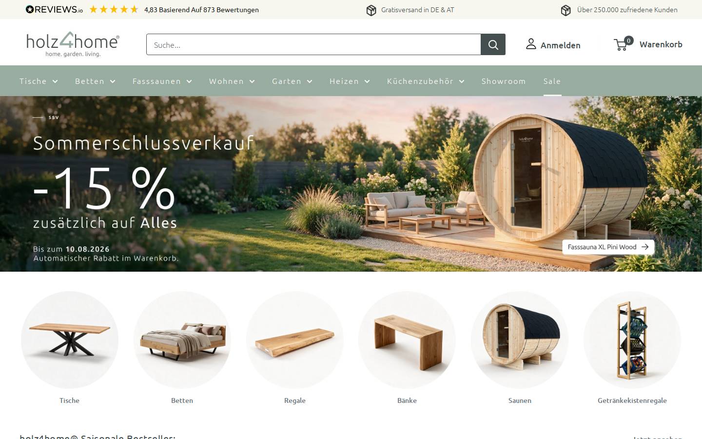 holz4home.de homepage screenshot