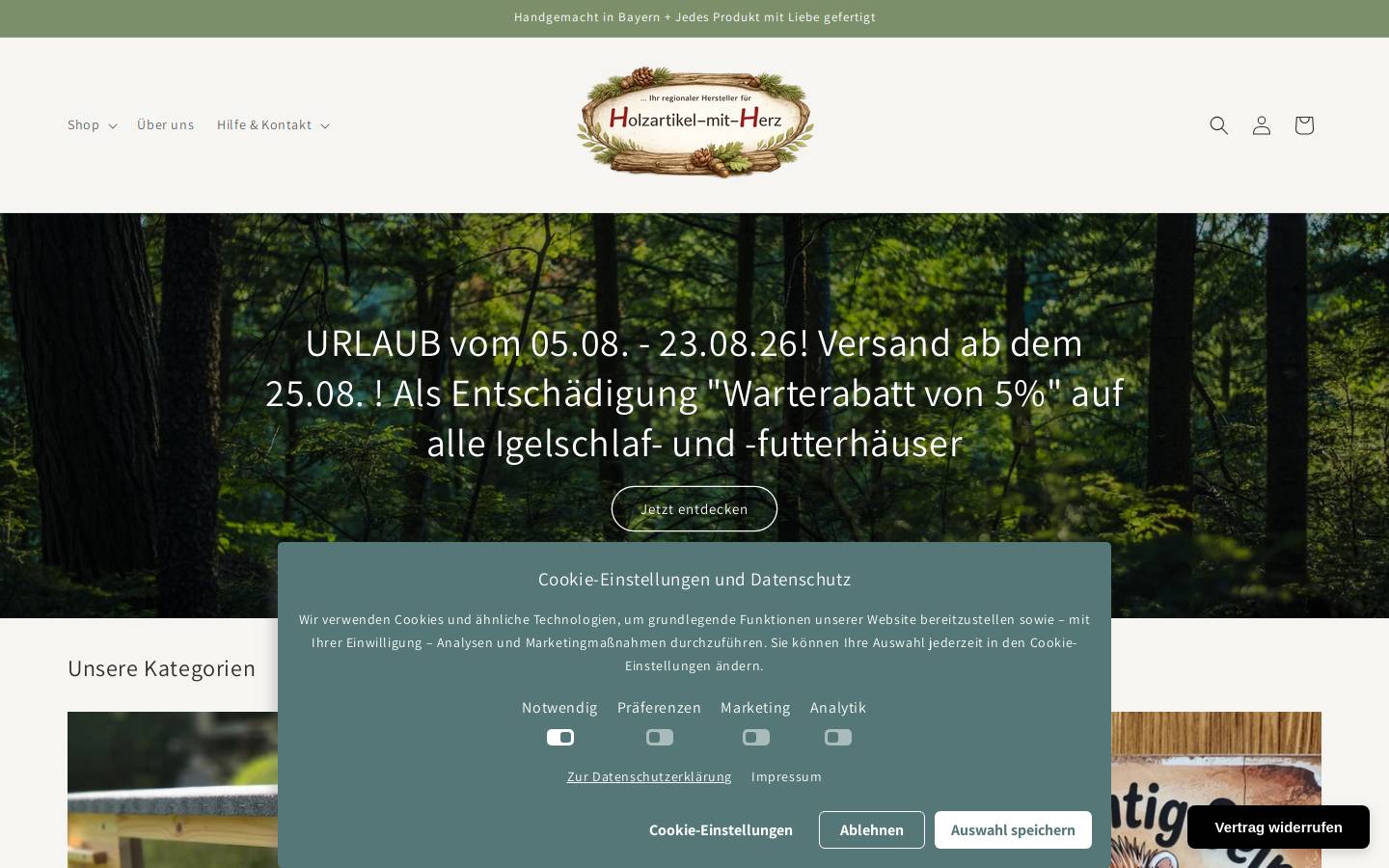 holzartikel-mit-herz.de homepage screenshot