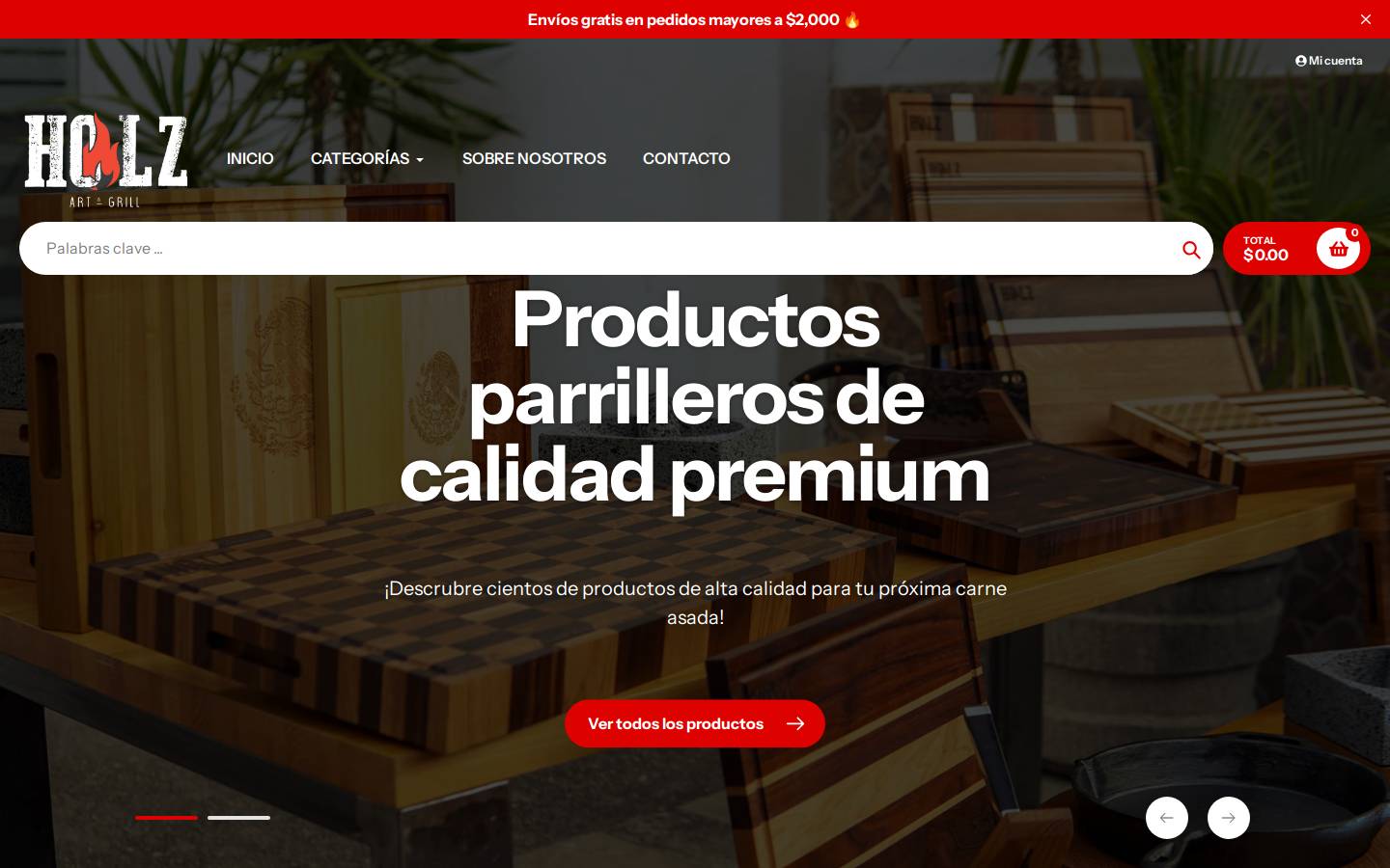 holzartngrill.com homepage screenshot