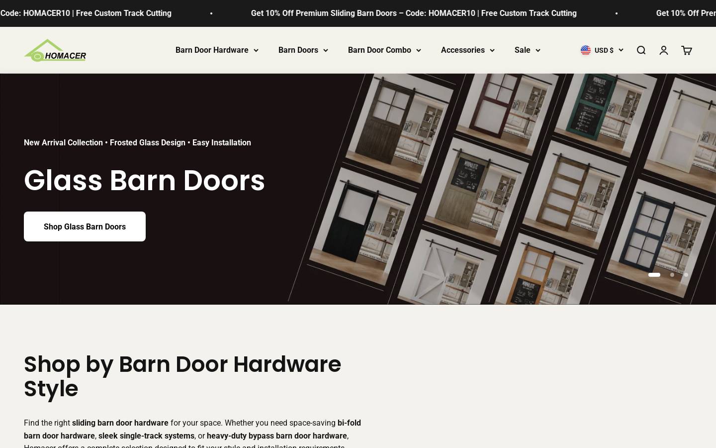 homacer.com homepage screenshot